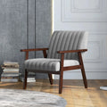 Accent Chair - Tufted Grey Wooden