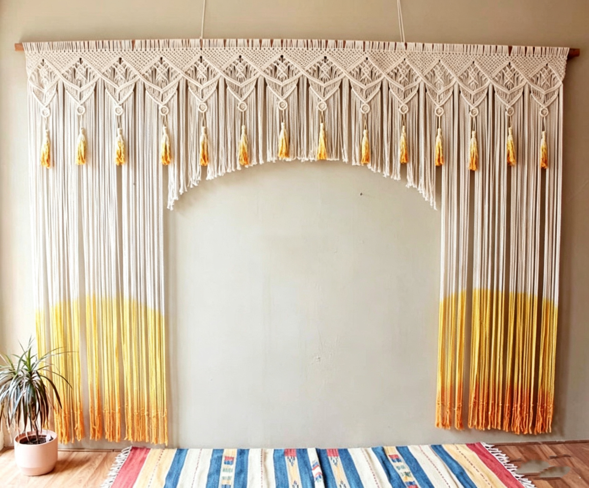 Weaving tapestry door curtain tassel thread curtain