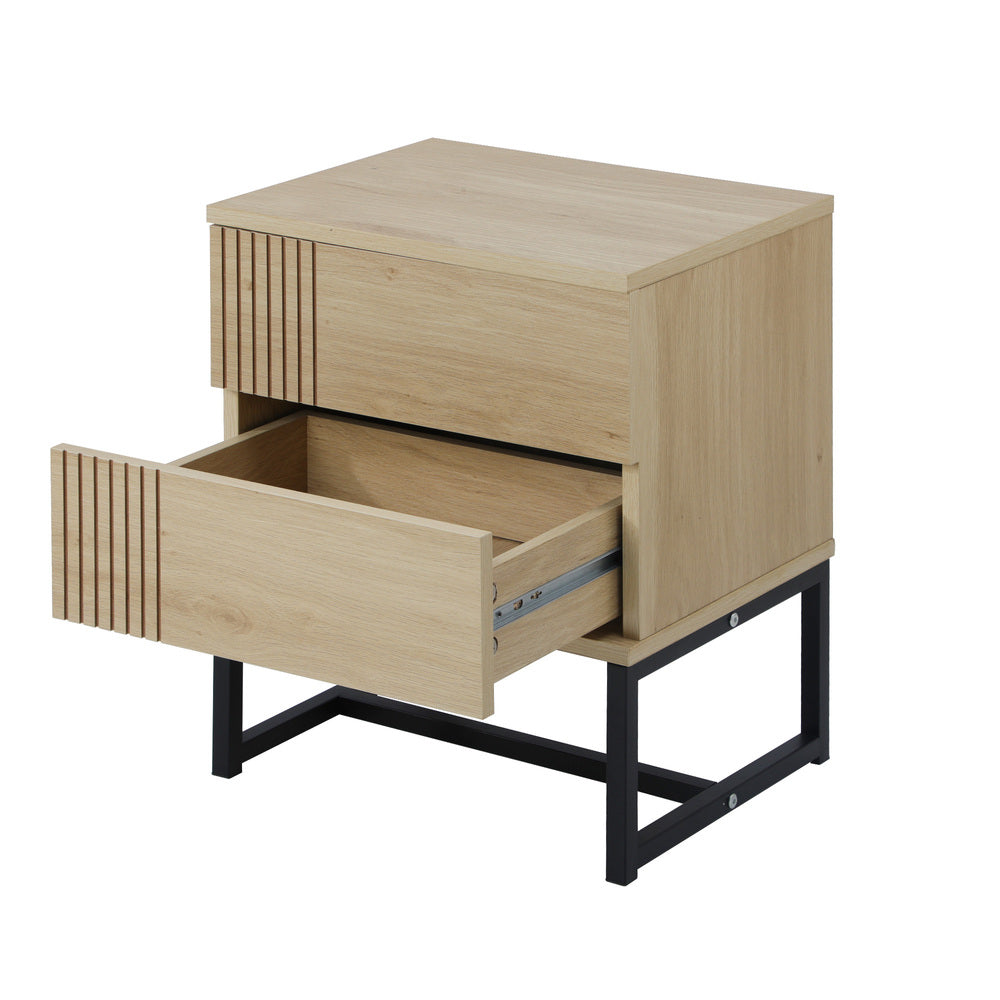 NNEED Set of 2 Bedside Tables Bedroom Metal