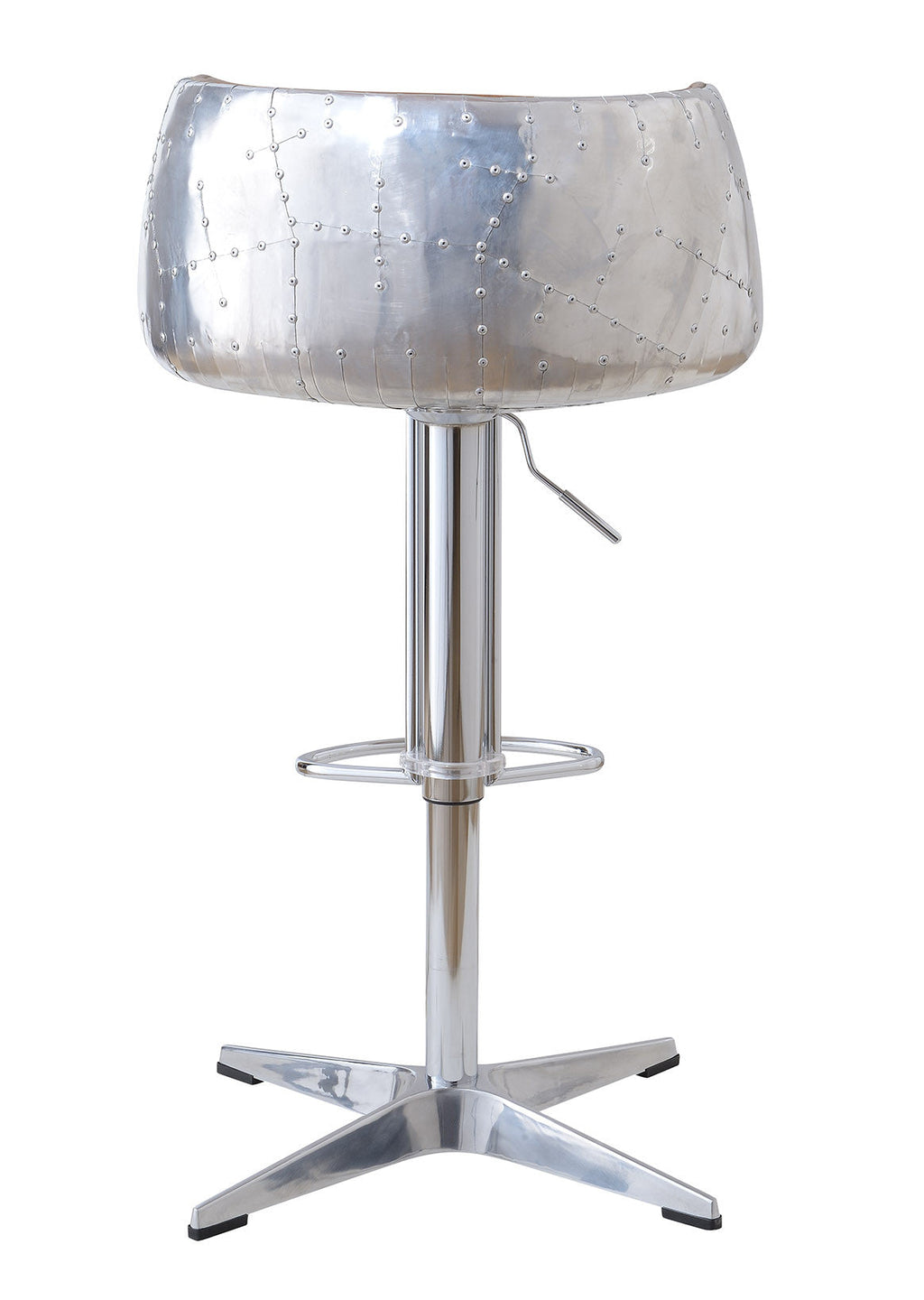 Aviator Adjustable Height Bar Stool - Light Brown Leather