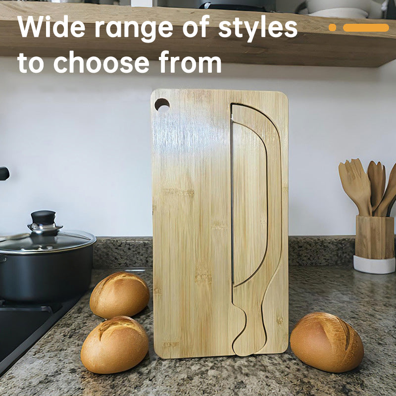 Bread cutting set bread toast slice cutting board baguette slice knife