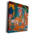 3dRose Mural painting on the walls of a Buddhist temple,... - Museum Grade Canvas Wrap (cw_207270)