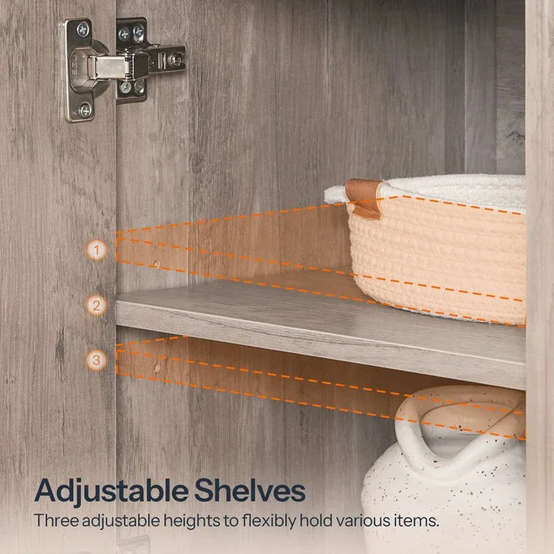 Console Table - Storage Gray