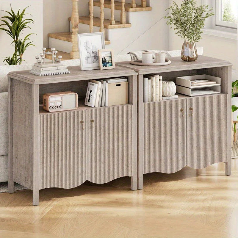 Console Table - Storage Gray