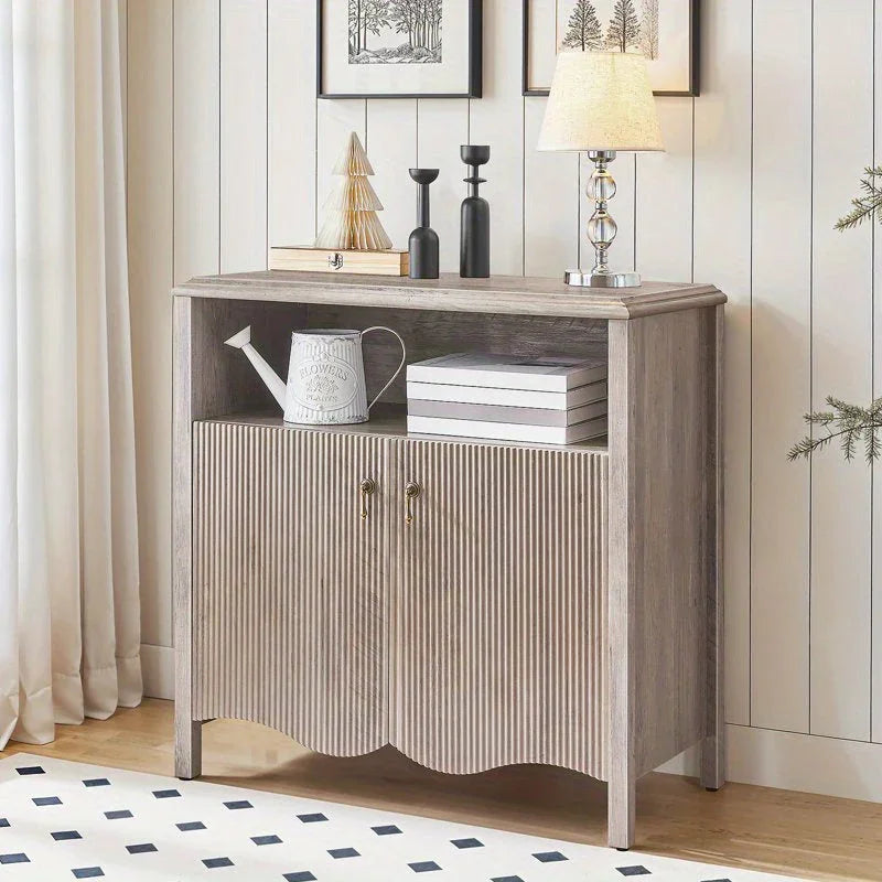 Console Table - Storage Gray