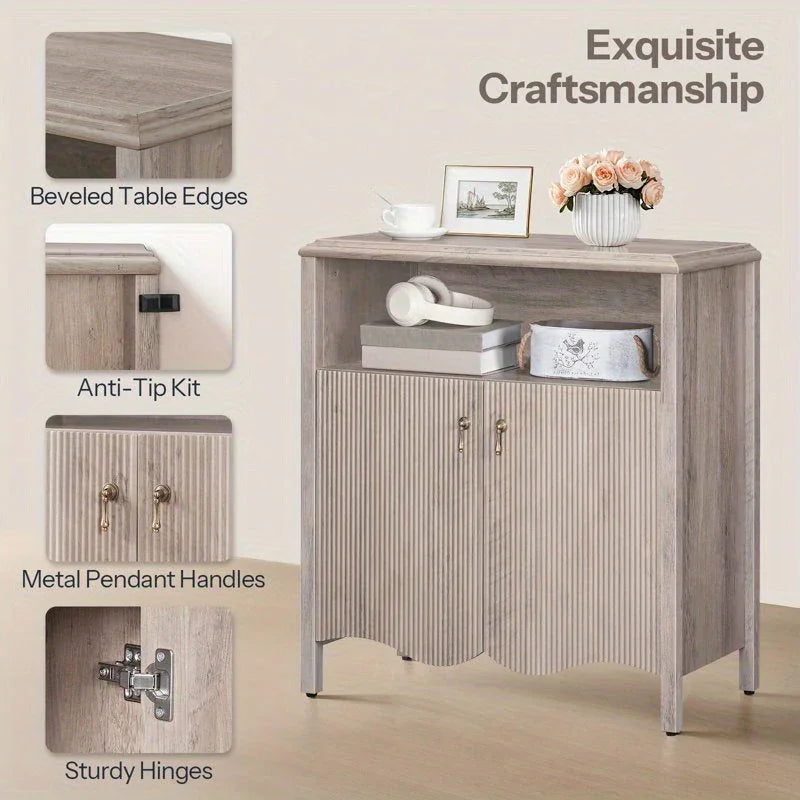 Console Table - Storage Gray