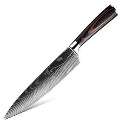 Chef's Knife Laser Pattern Western Cuisine Chef's Knife