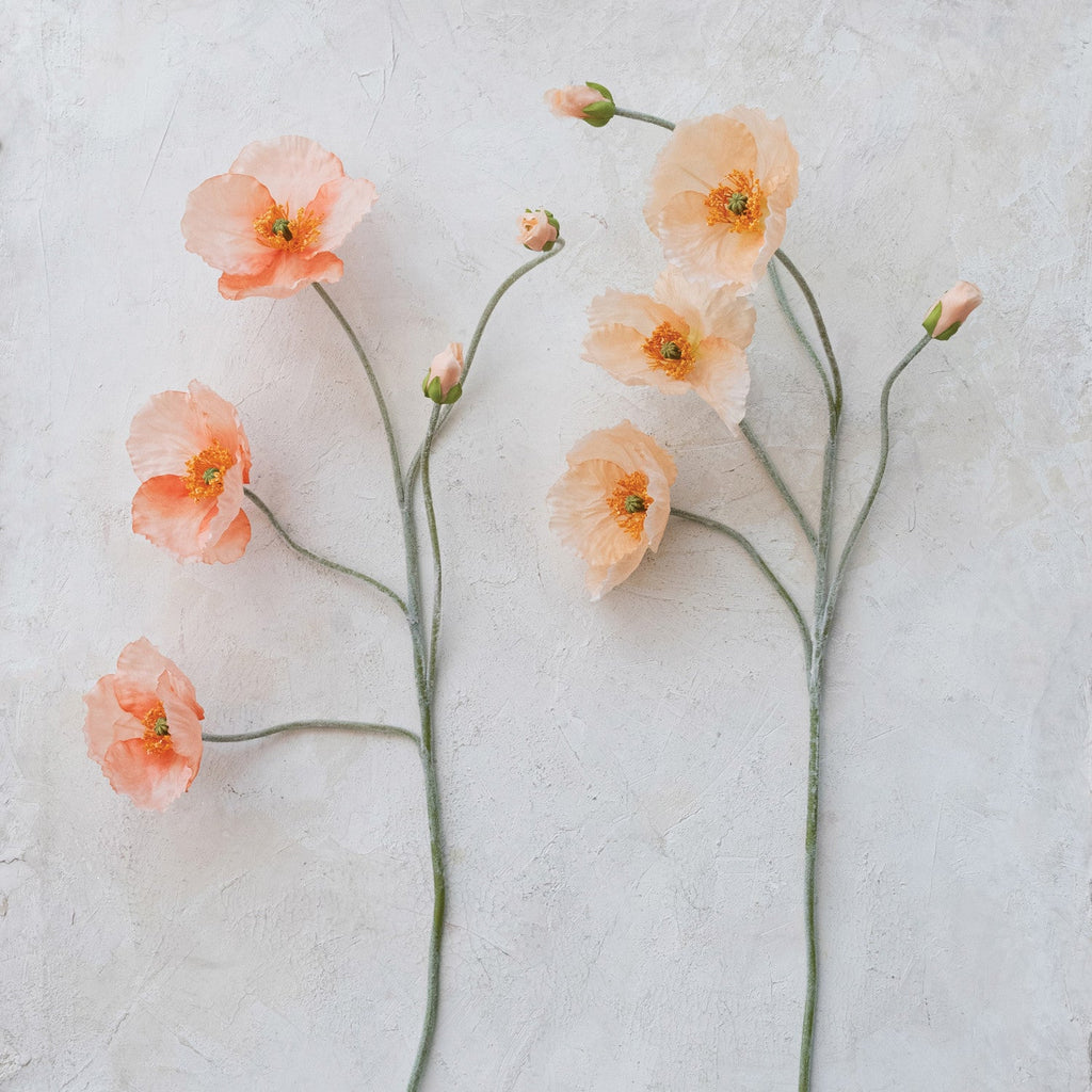 Faux Poppy Flower Pick | 2 Colors