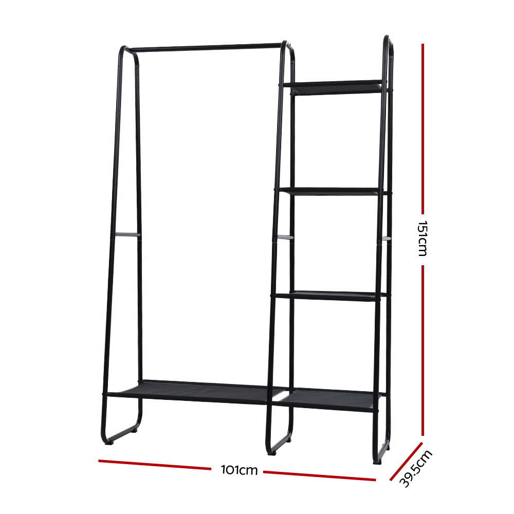 NNEDSZ Portable Clothes Rack Garment Hanging Stand Closet Storage Organiser Shelf Home