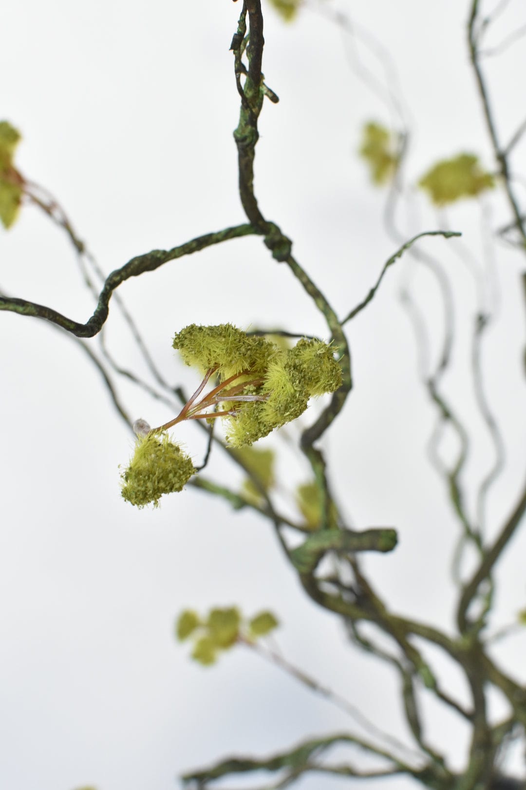 30" Faux Mini Fuzzy Blossom Branch