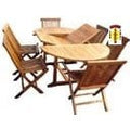 Teakwood Extension TABLE OVAL 4X4-6