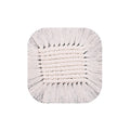 Nordic style hand woven cotton rope coaster insulation pad, white tassel desktop minimalist decorative pad