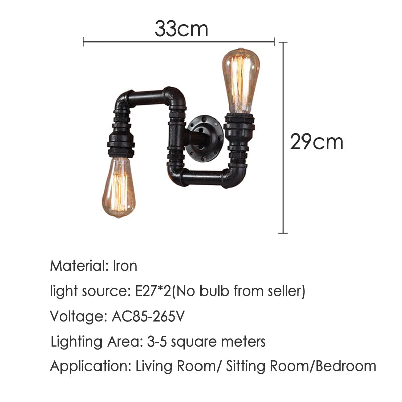 American Lamps Retro Loft Water Pipe Lights