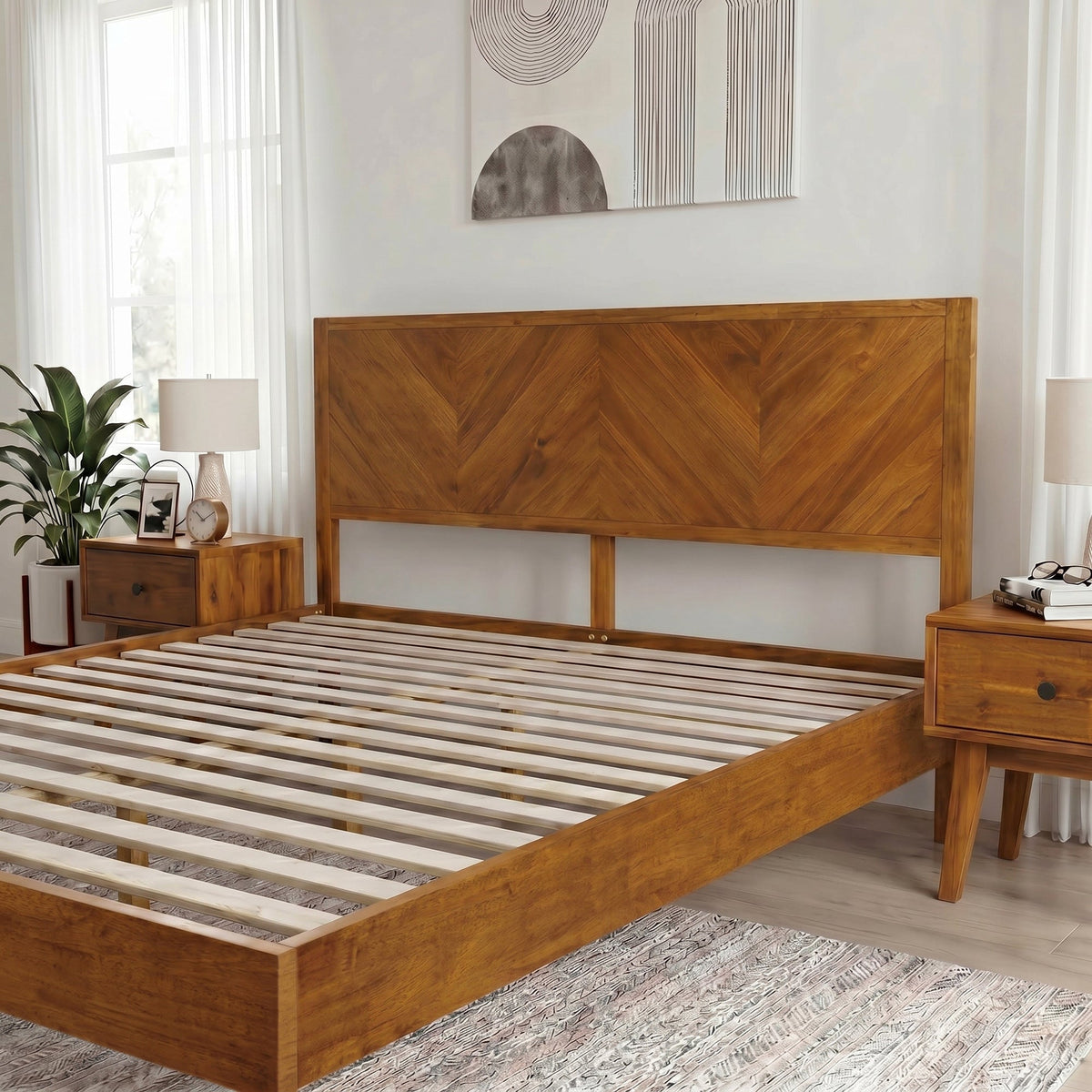 Alander Solid Wood Bed Frame