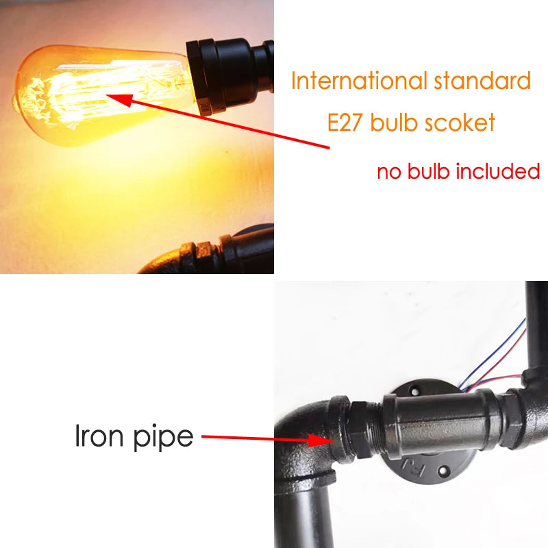American Lamps Retro Loft Water Pipe Lights