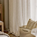Linen Look Sheer Curtain 1PC