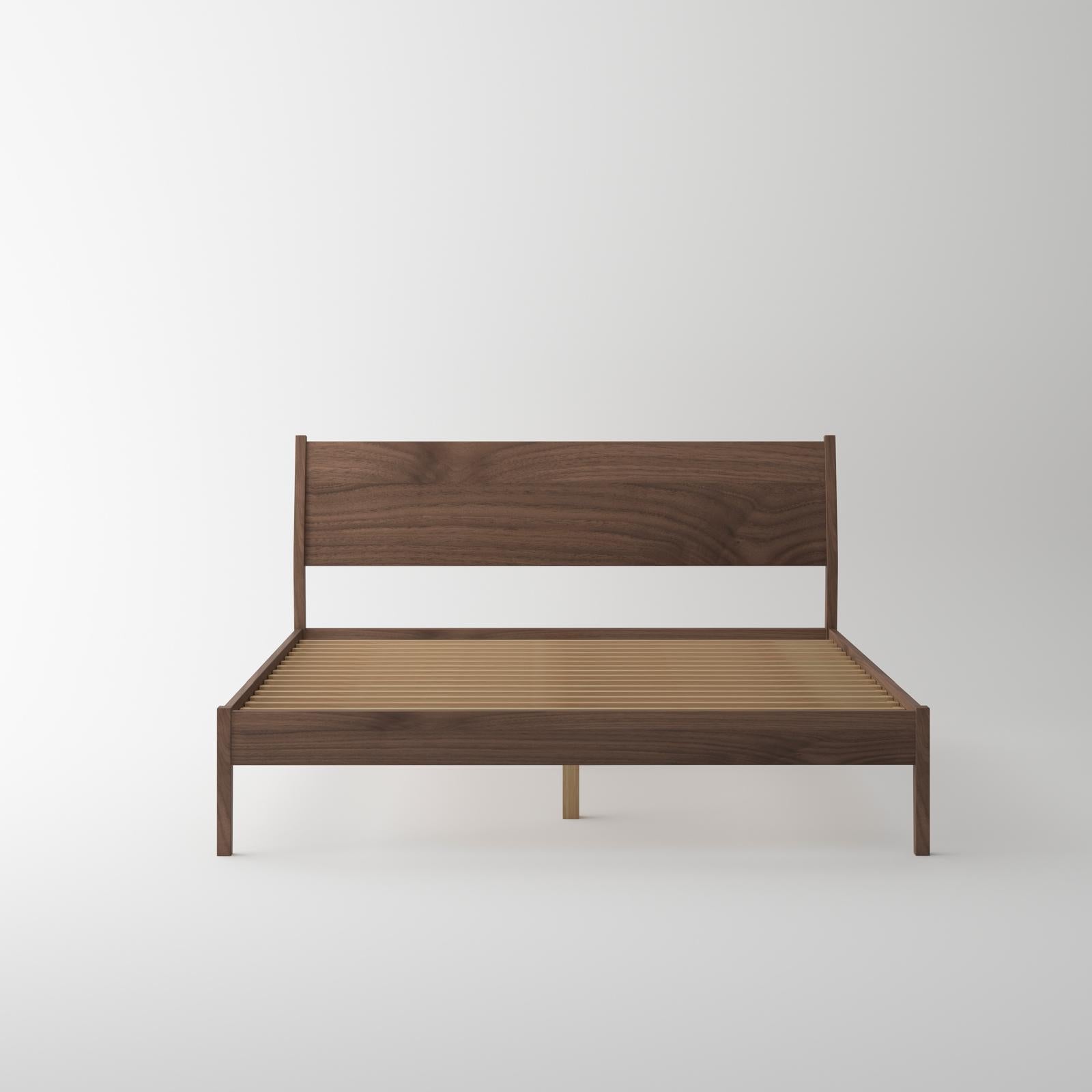 Isabella Mid Century Bedroom Set - Solid Black American Walnut