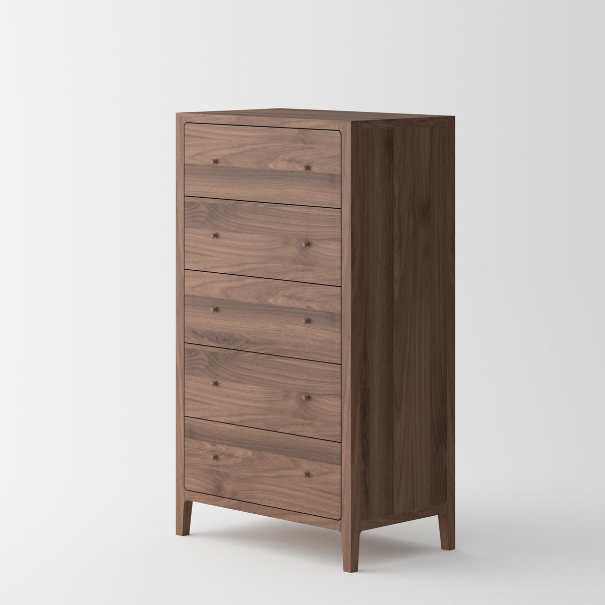 Isabella Mid Century Bedroom Set - Solid Black American Walnut