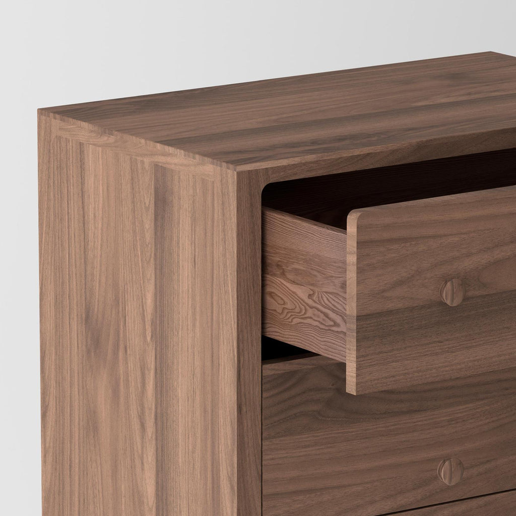 Isabella Mid Century Bedroom Set - Solid Black American Walnut