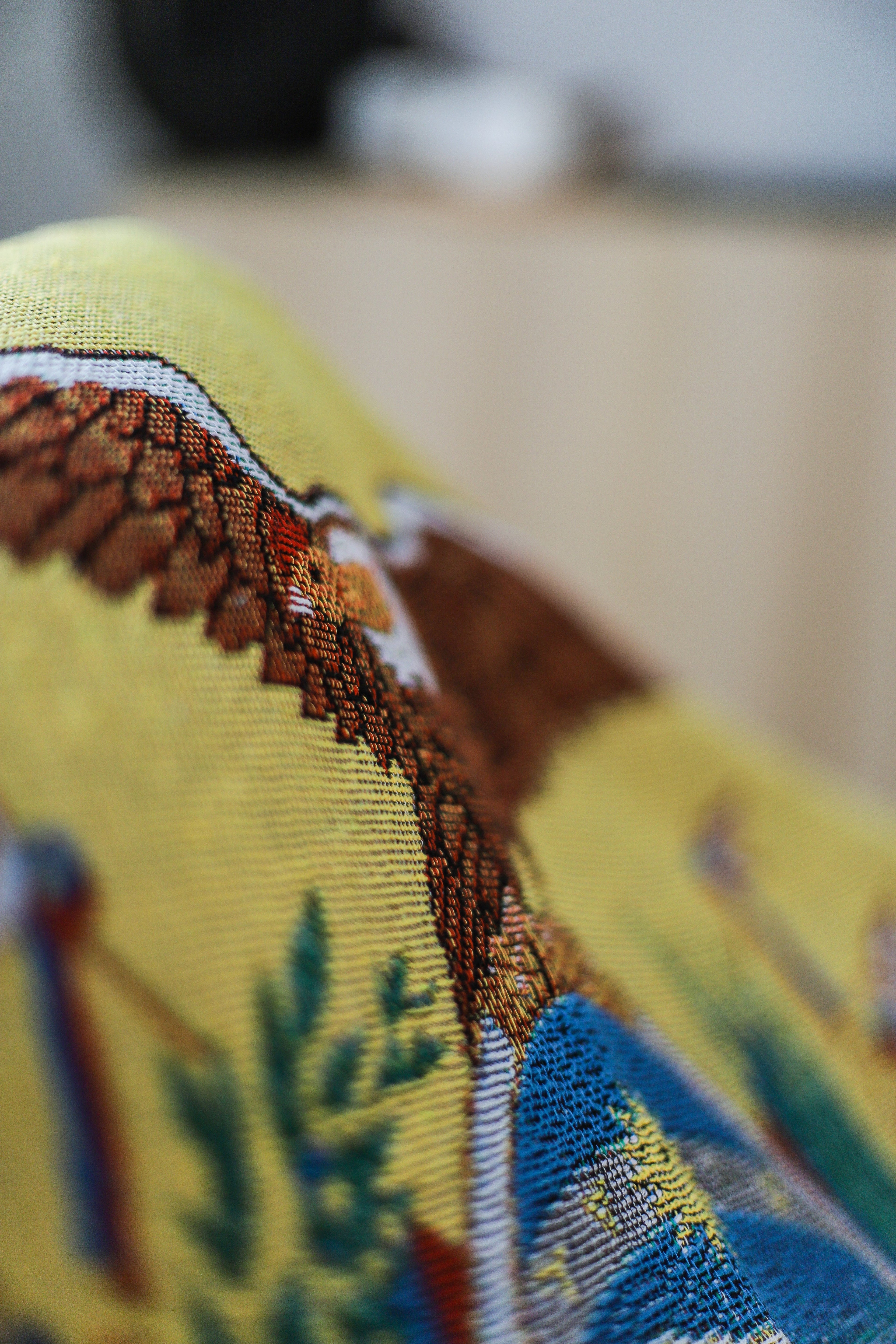 Ecuador Flag Woven Throw Blanket