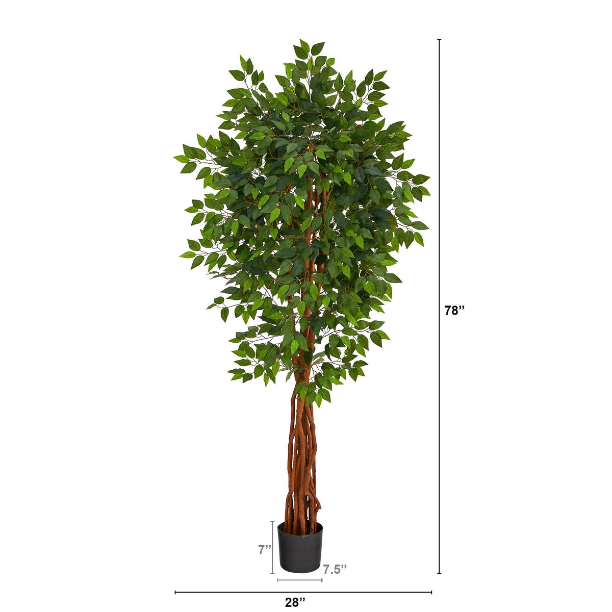 Artificial Ficus Tree 6.5’