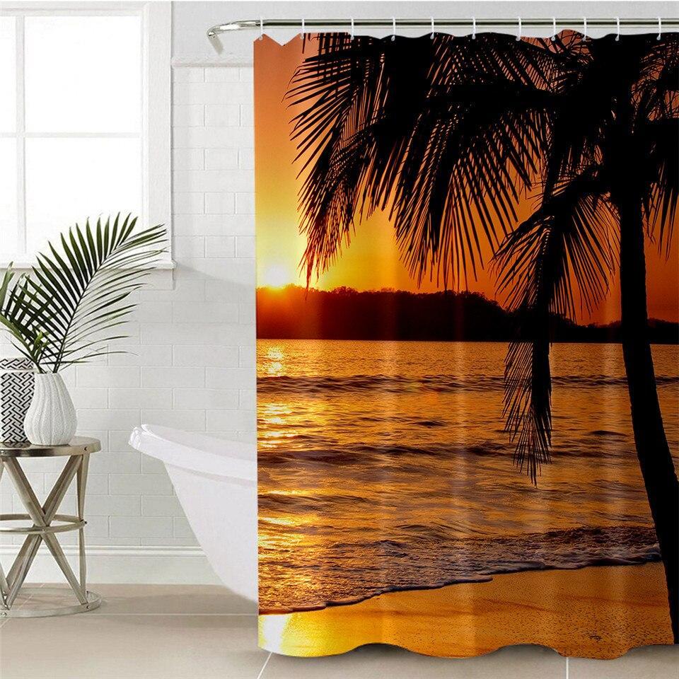 Palm Tree Sunset Bathroom Panel