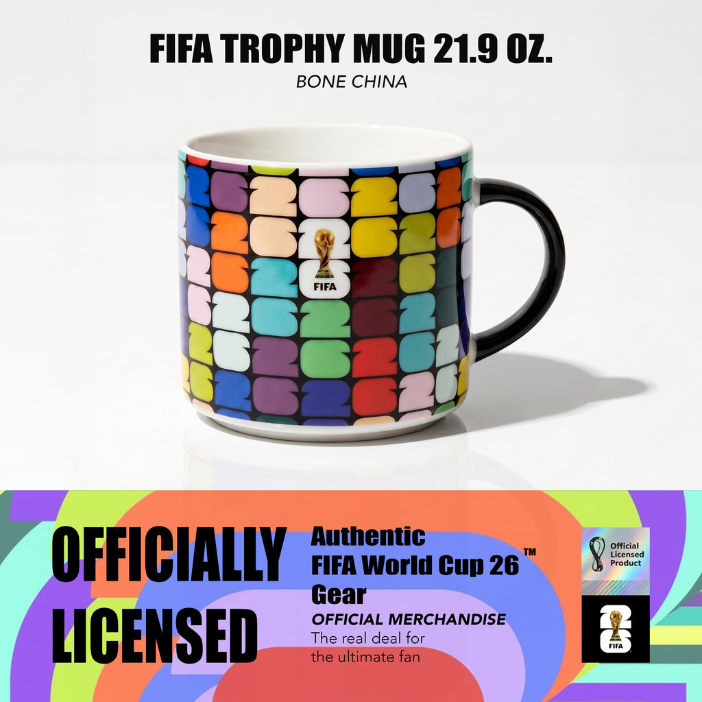 Atelier Sportif Official FIFA Trophy Mug 21.9 OZ./650 Ml Color Glaze New Bone China