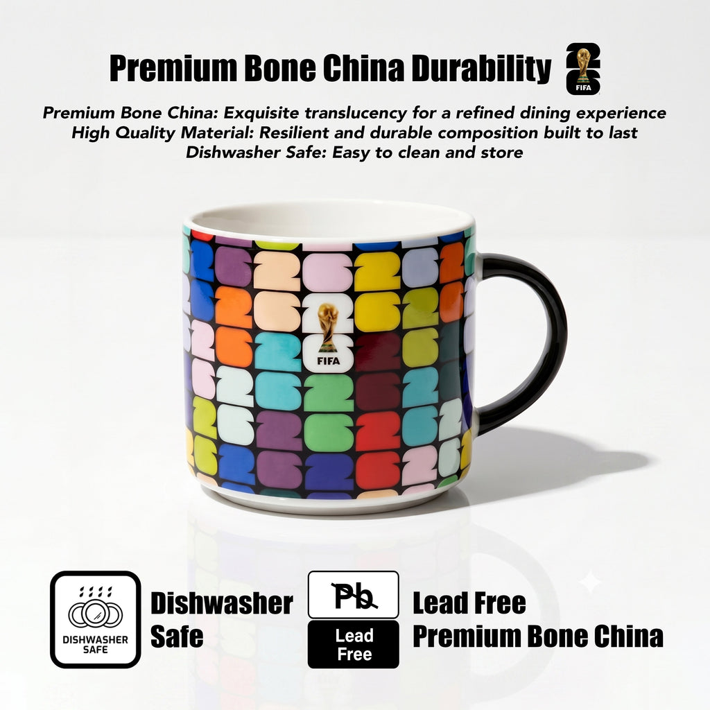 Atelier Sportif Official FIFA Trophy Mug 21.9 OZ./650 Ml Color Glaze New Bone China
