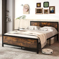 Metal Bed Frame with Headboard and Footboard