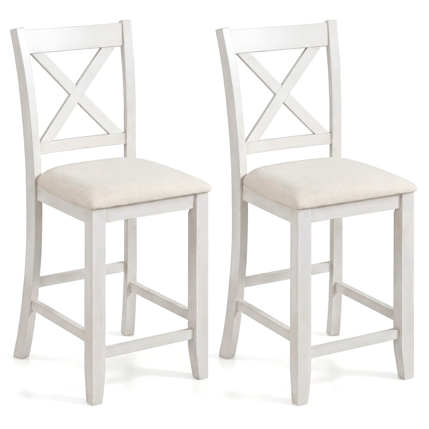Counter Height Bar Stools with Cushion and Footrest