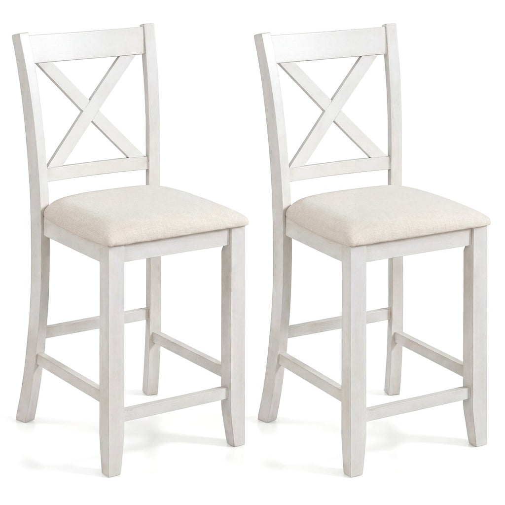 Counter Height Bar Stools with Cushion and Footrest