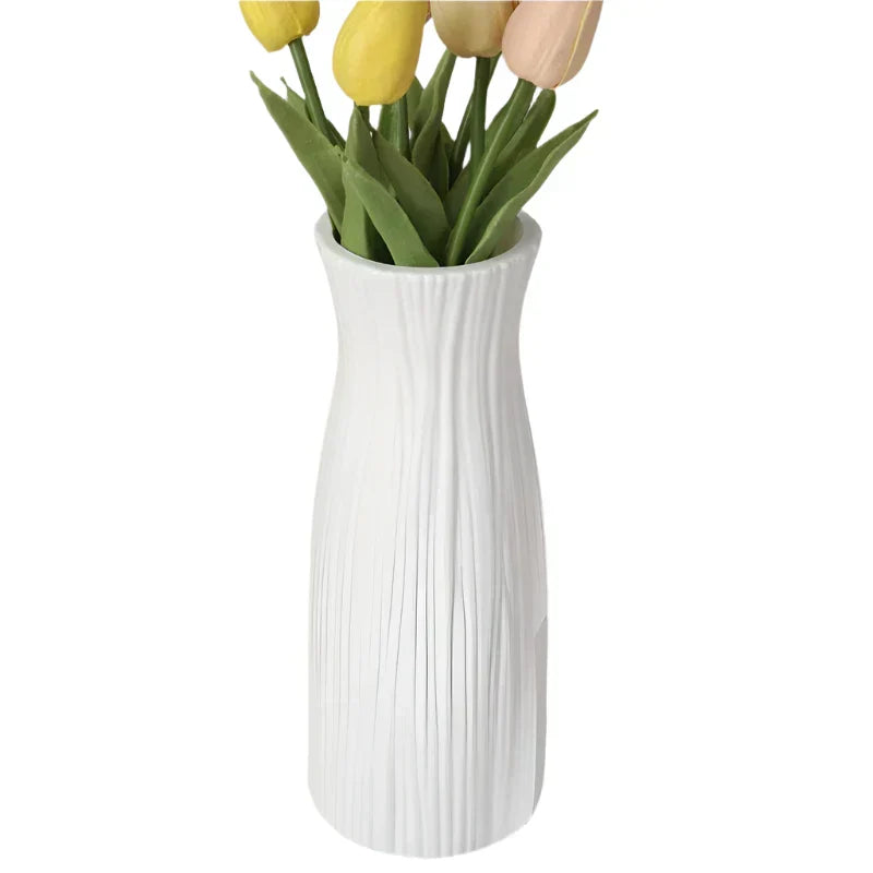 White Plastic Vase For Home And Wedding Decor