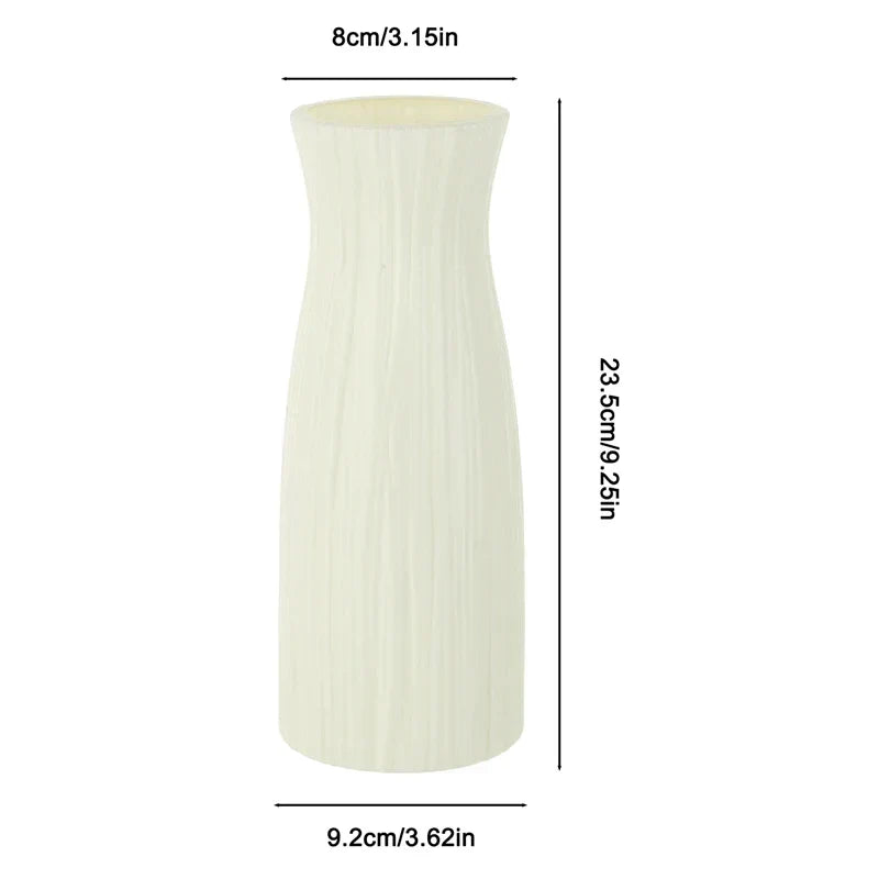 White Plastic Vase For Home And Wedding Decor