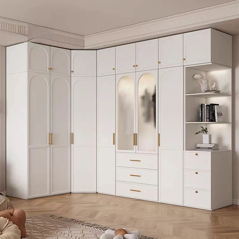Durable bedroom cabinet set