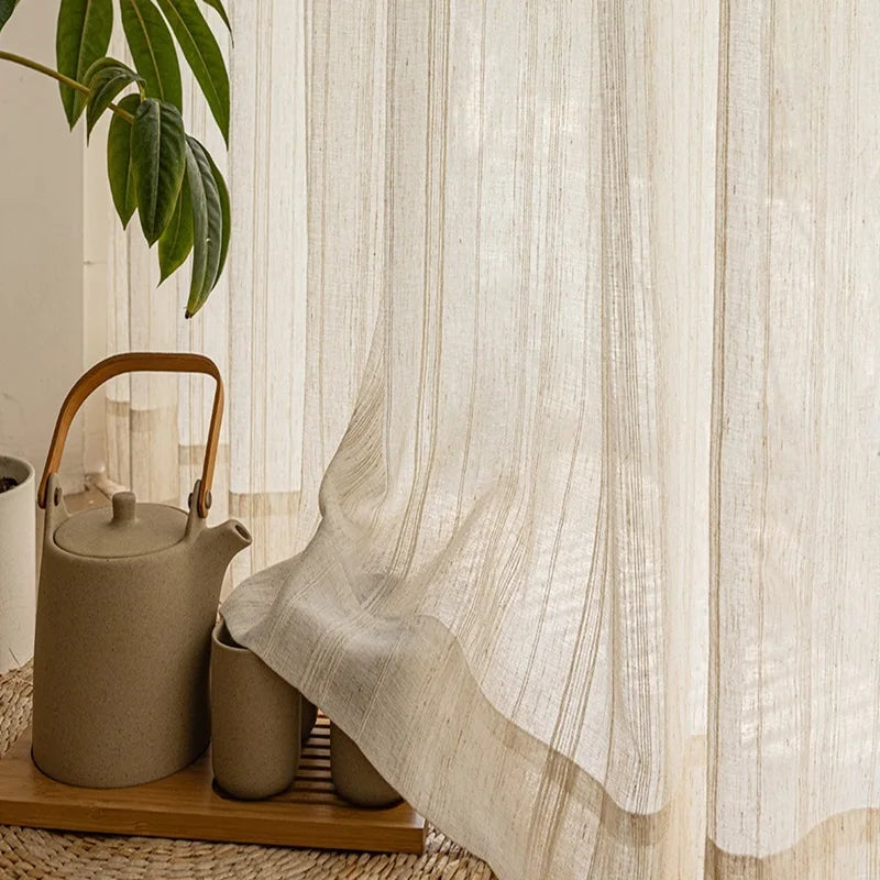 Japanese custom size Linear stripes curtains