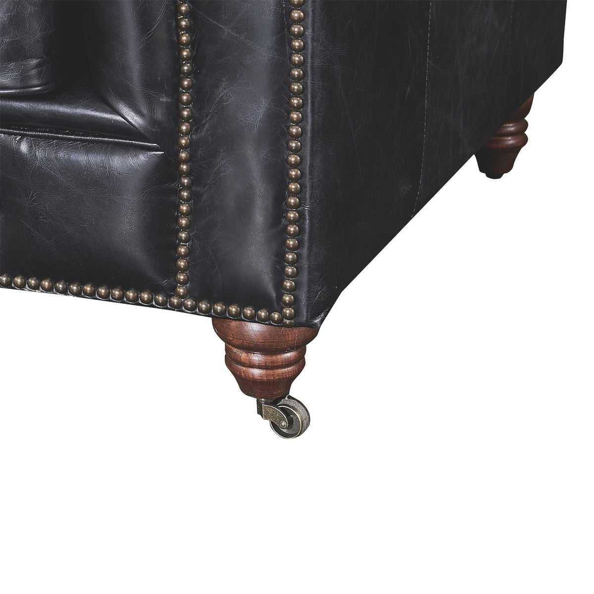 Century Chesterfield Arm Chair - Slate Leather