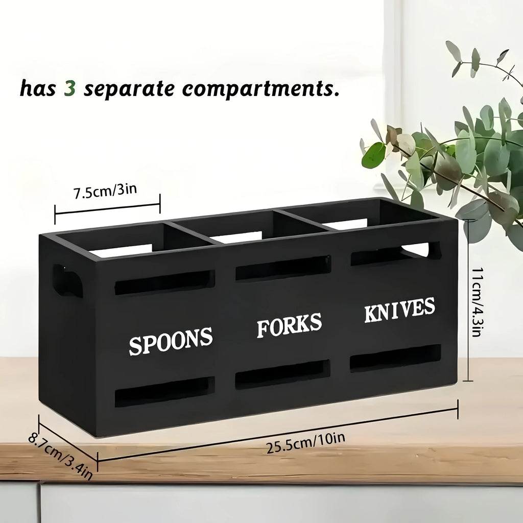 Wooden Utensil Holder Organizer