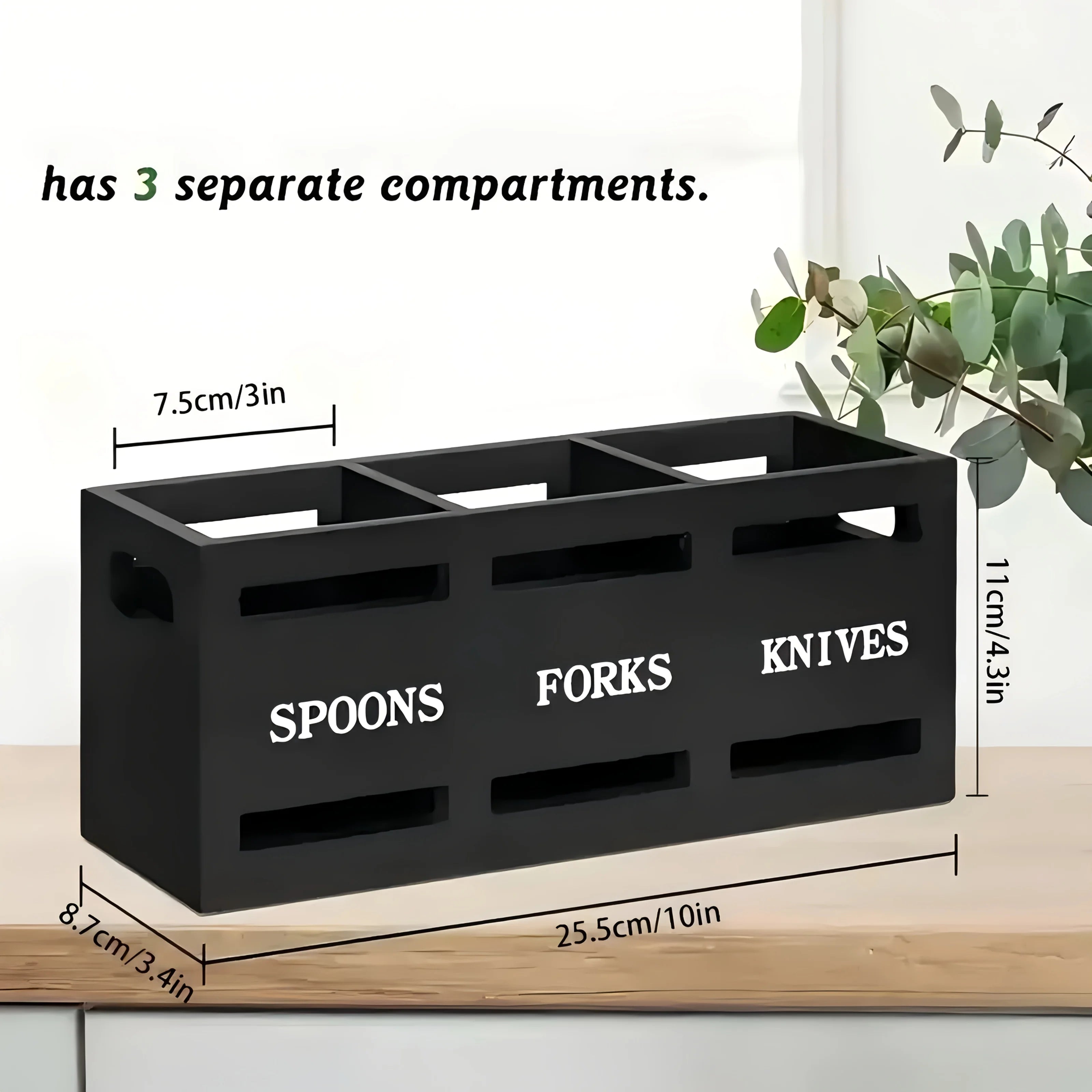 Wooden Utensil Holder Organizer
