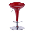 Adjustable Height Swivel Bar Stool Counter Chair PU Leather Backrest Footrest Modern Minimalist Kitchen High Stool