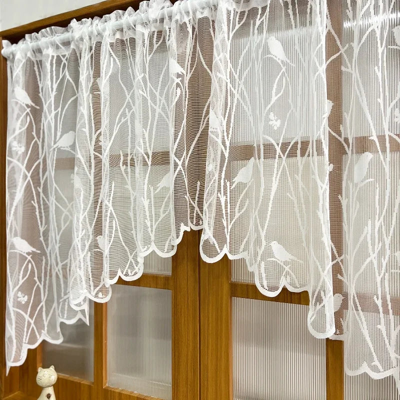 1pc Lace Bird Short Curtians