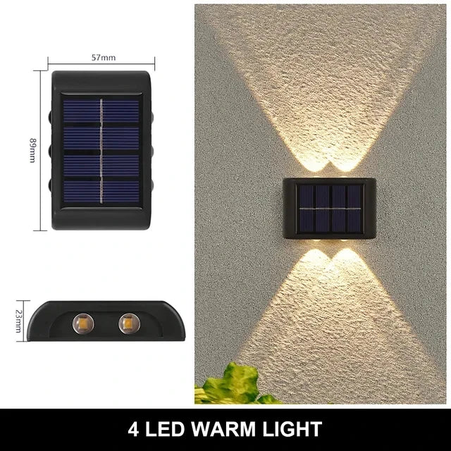 Solar Wall Lamp Outdoor Warm Light
