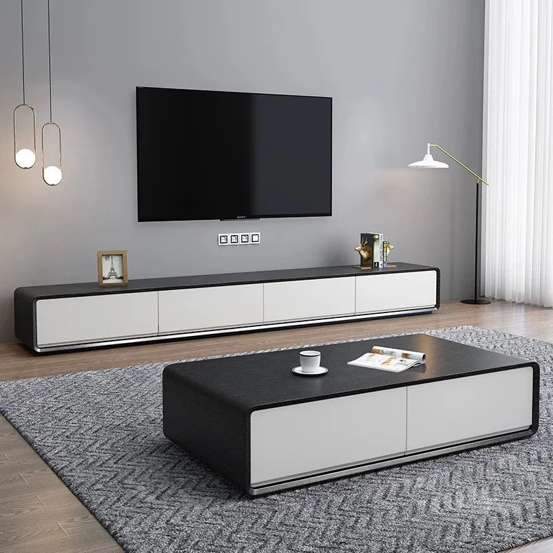 Coffee Table and TV Stand with Storage Cabinets