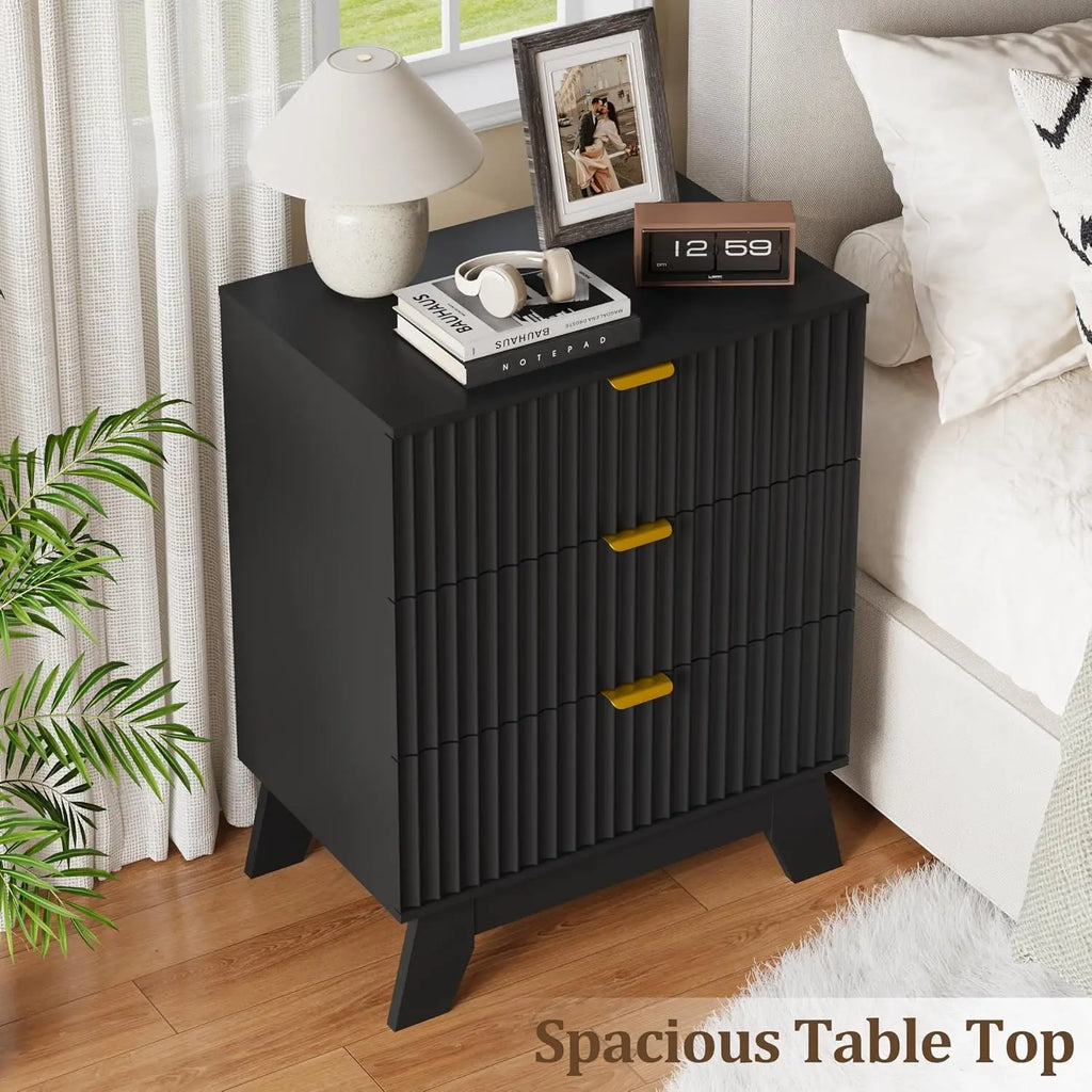Fluted Nightstand Set