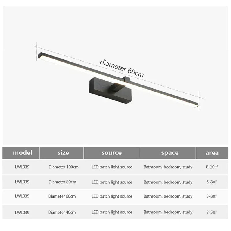 Modern LED Vanity Mirror Wall Light
