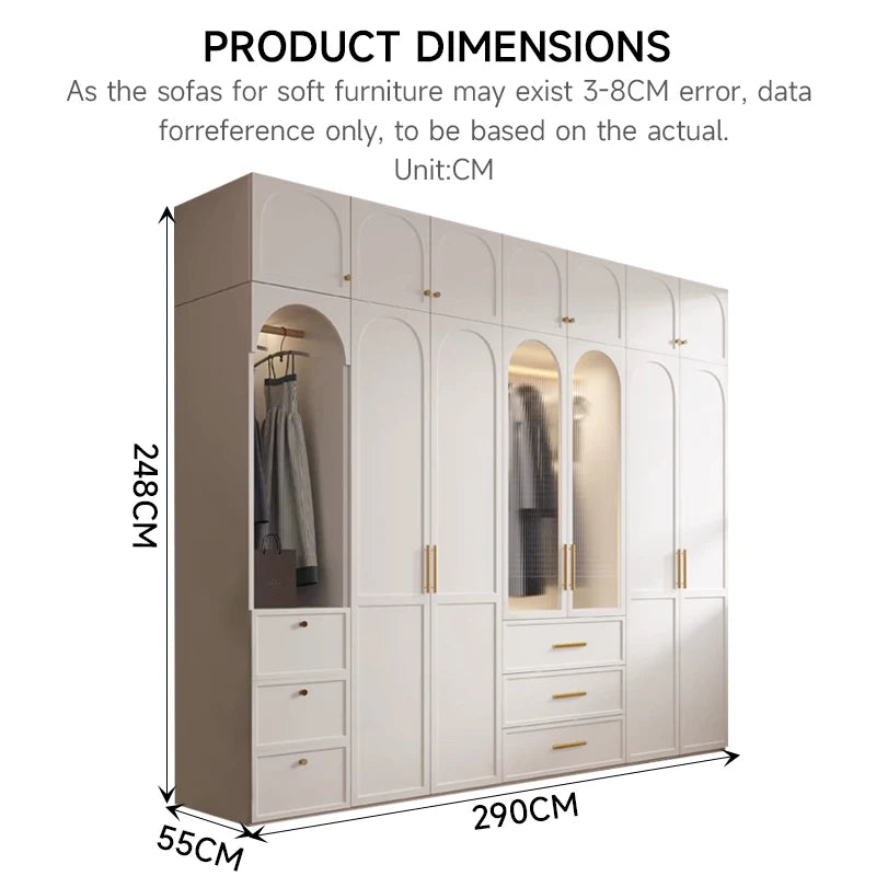 Durable bedroom cabinet set