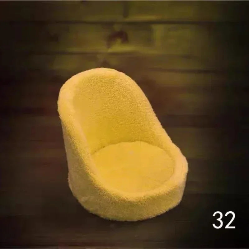 Plush Upholstered Posing Seat Prop