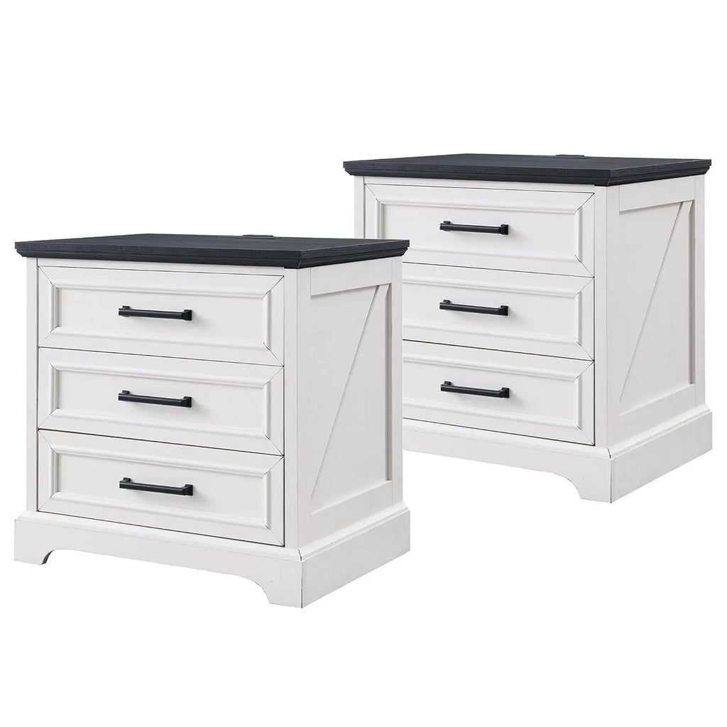 Farmhouse Nightstands Set