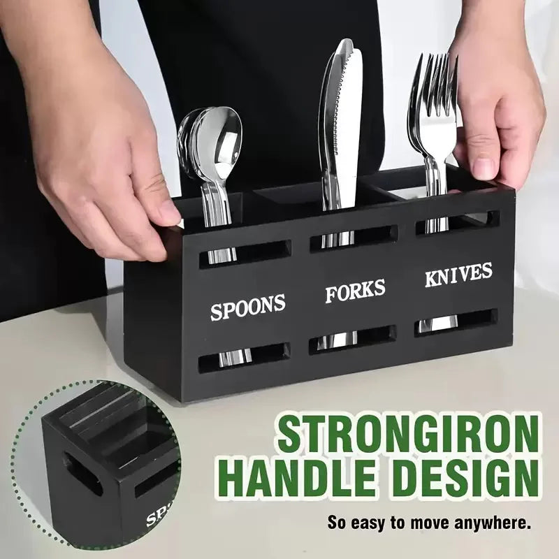 Wooden Utensil Holder Organizer