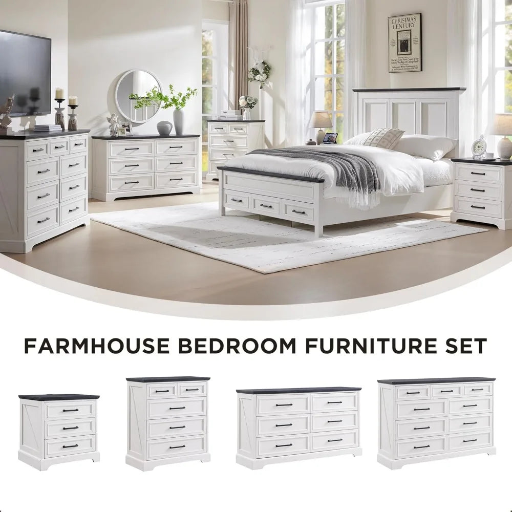 Farmhouse Nightstands Set