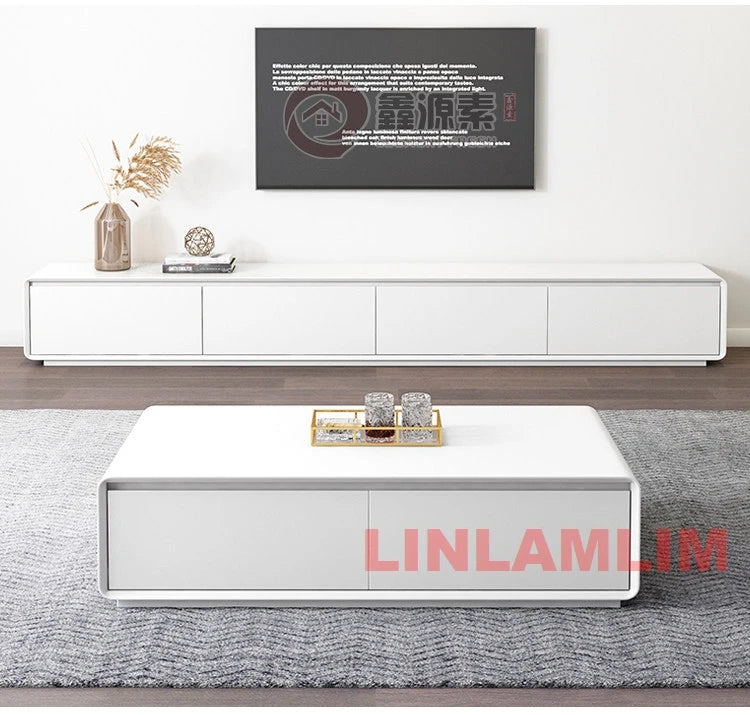Modern White Living Room Furniture Set